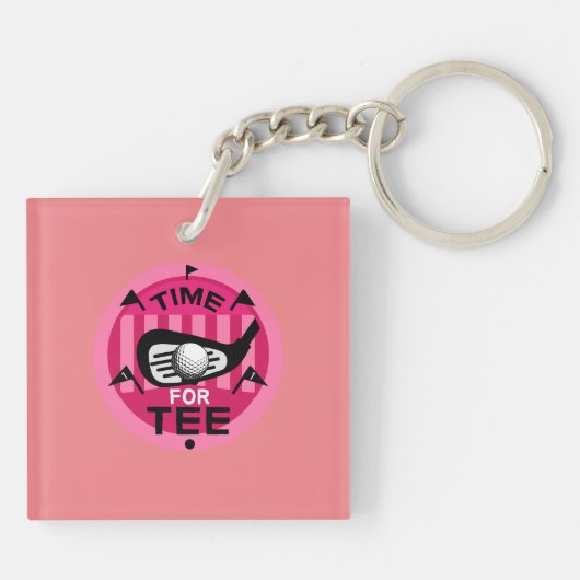 Funny Vrouw Golfers Pros Golfing Fanatics Sleutelhanger (Achterkant)