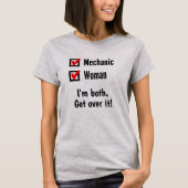 Funny Vrouw Mechanic Shirt - ik ben er allebei ove (Voorkant)