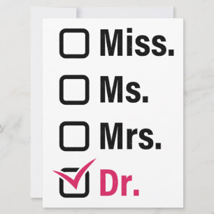 Funny Vrouw PhD/MD Anti-Patriarchy Afstuderen