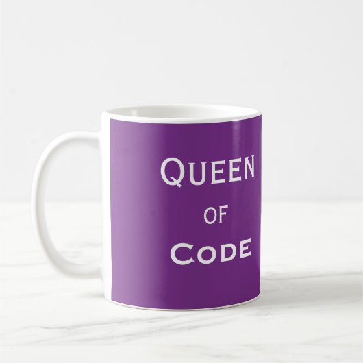 Funny Vrouw Programmer Nickname - Queen of Code Koffiemok (Links)