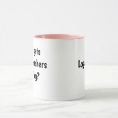 Funny Vrouw Wiskunde Teacher Mok Logarithm Joke Pu (Midden)