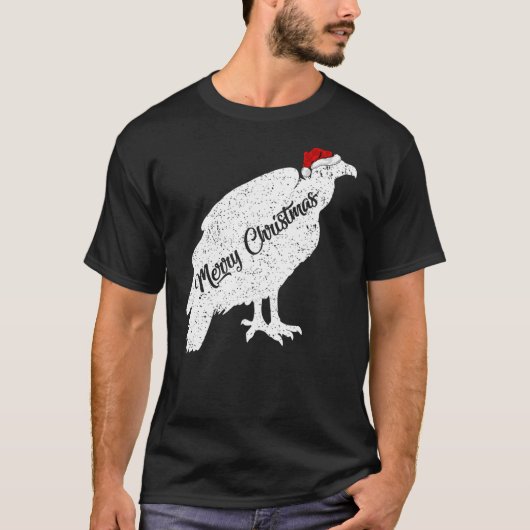 Funny Vulture Bird Lover Xmas Santa Hat Vulture Ch T-shirt (Voorkant)