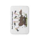 Funny vultures humor cartoon badmat (Voorkant Verticaal)