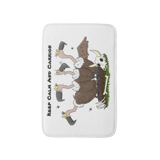 Funny vultures humor cartoon badmat (Voorkant Verticaal)