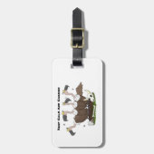 Funny vultures humor cartoon bagagelabel (Voorkant verticaal)