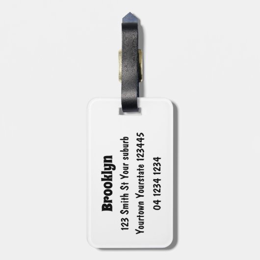 Funny vultures humor cartoon bagagelabel (Achterkant verticaal)