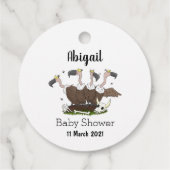 Funny vultures humor cartoon bedankjes labels (Achterkant)