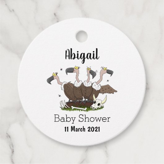 Funny vultures humor cartoon bedankjes labels (Voorkant)