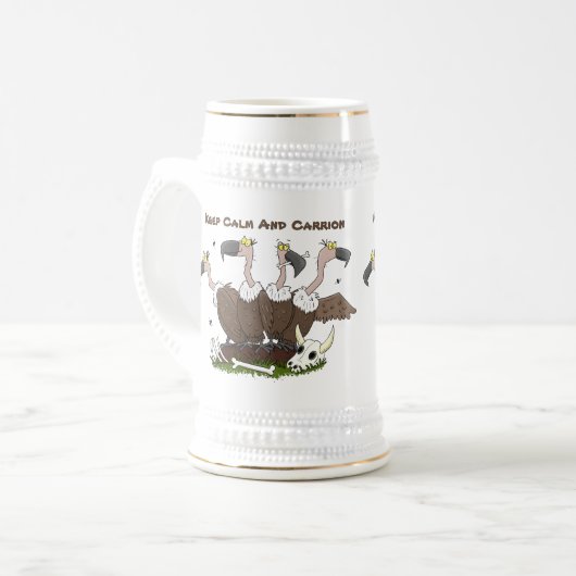 Funny vultures humor cartoon bierpul (Voorkant links)