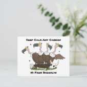 Funny vultures humor cartoon briefkaart (Staand voorkant)