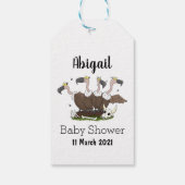 Funny vultures humor cartoon cadeaulabel (Achterkant)