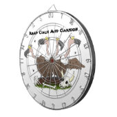 Funny vultures humor cartoon dartbord (Voorkant Rechts)