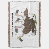 Funny vultures humor cartoon deken (Voorkant Verticaal)