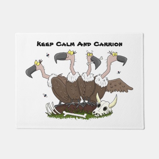 Funny vultures humor cartoon deurmat (Voorkant)