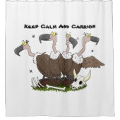 Funny vultures humor cartoon douchegordijn (Voorkant)