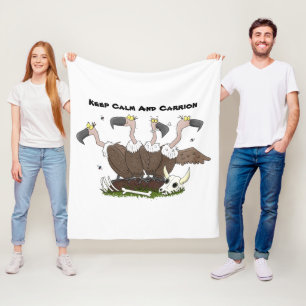 Funny vultures humor cartoon fleece deken