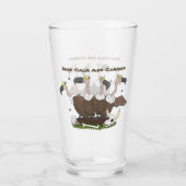 Funny vultures humor cartoon glas (Achterkant)