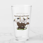 Funny vultures humor cartoon glas (Voorkant)