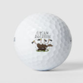 Funny vultures humor cartoon golfballen (Voorkant)
