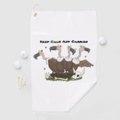 Funny vultures humor cartoon golfhanddoek (Insitu)