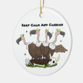 Funny vultures humor cartoon keramisch ornament (Links)