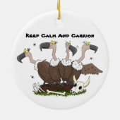 Funny vultures humor cartoon keramisch ornament (Achterkant)