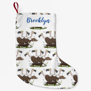 Funny vultures humor cartoon kleine kerstsok