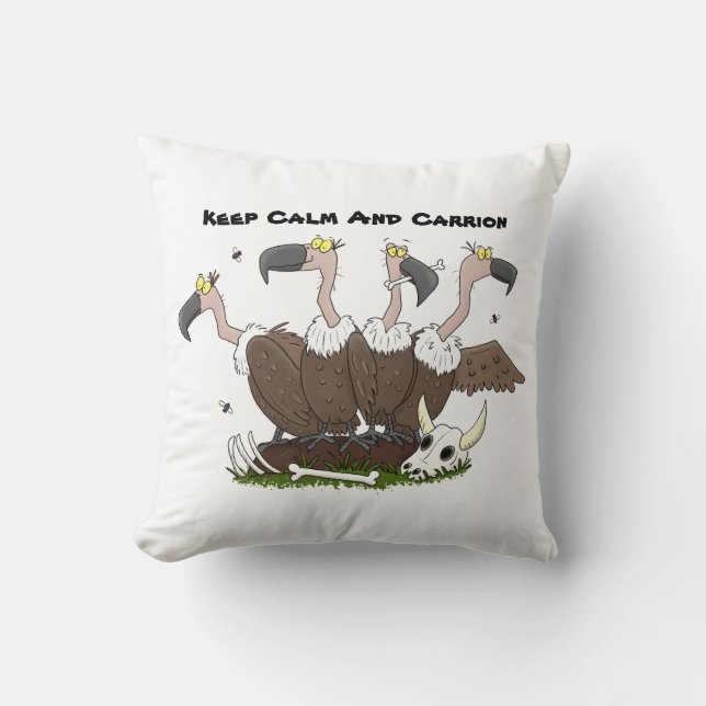 Funny vultures humor cartoon kussen (Voorkant)