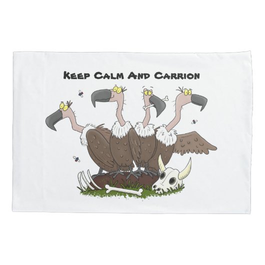 Funny vultures humor cartoon kussensloop (Achterkant)