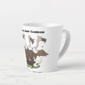 Funny vultures humor cartoon latte mok (Rechterhoek)