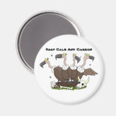 Funny vultures humor cartoon magneet (Voorkant / Achterkant)