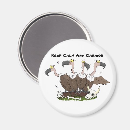 Funny vultures humor cartoon magneet (Voorkant / Achterkant)