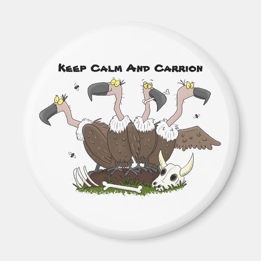 Funny vultures humor cartoon magneet (Voorkant)