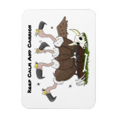 Funny vultures humor cartoon magneet (Verticaal)