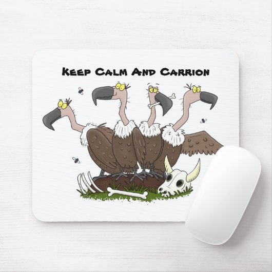 Funny vultures humor cartoon muismat (Met muis)