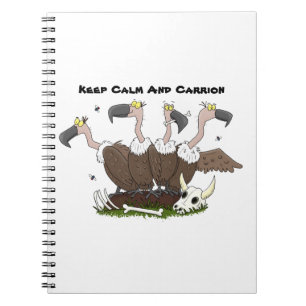 Funny vultures humor cartoon notitieboek