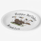 Funny vultures humor cartoon papieren bordje (Gekanteld)