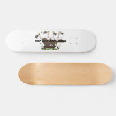 Funny vultures humor cartoon persoonlijk skateboard (Horizontaal)