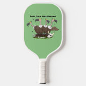 Funny vultures humor cartoon pickleball paddle (Achterkant)