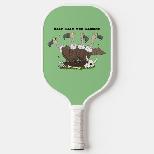 Funny vultures humor cartoon pickleball paddle (Voorkant)