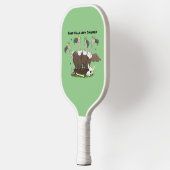 Funny vultures humor cartoon pickleball paddle (Links)