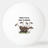 Funny vultures humor cartoon pingpongbal (Achterkant)