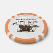 Funny vultures humor cartoon poker chips (Enkel)