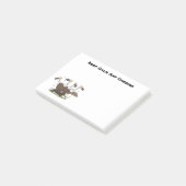 Funny vultures humor cartoon post-it® notes (Schuin)