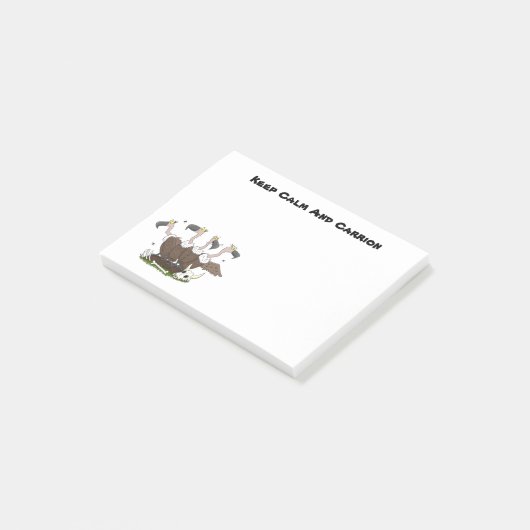 Funny vultures humor cartoon post-it® notes (Schuin)