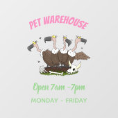 Funny vultures humor cartoon raamsticker (Vel)