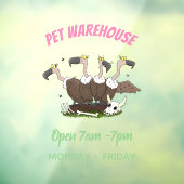 Funny vultures humor cartoon raamsticker (Vel 3)