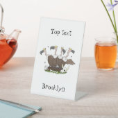 Funny vultures humor cartoon reclamebord met voetstuk (Insitu)