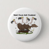 Funny vultures humor cartoon ronde button 5,7 cm (Voorkant)