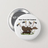 Funny vultures humor cartoon ronde button 5,7 cm (Voorkant /achterkant)